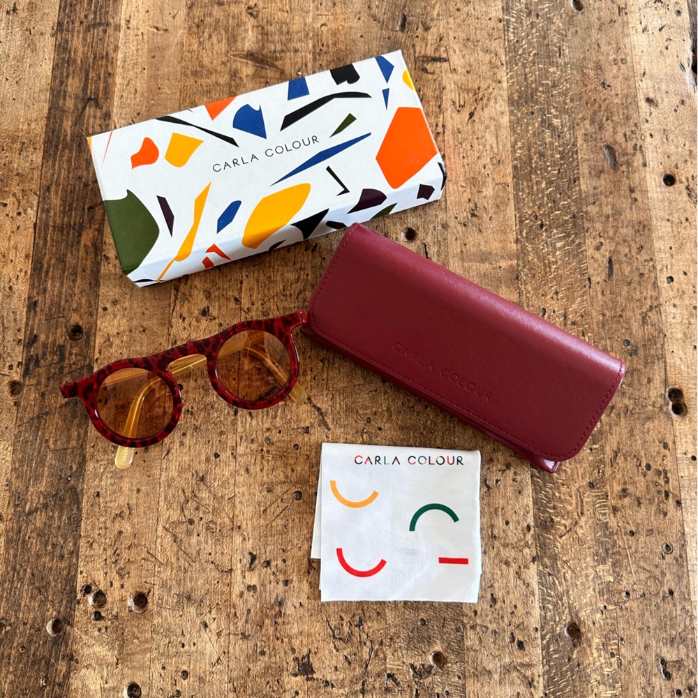 Carla Colour Lind Red Tortoise Shell Animal SUNGLASSES